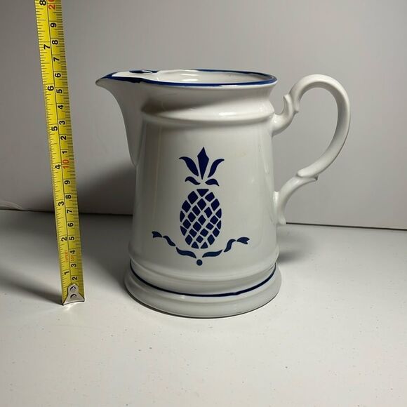 Other - Country Blue Ceramic Pitcher Pinaeapple Country Blue HII Korea 1984